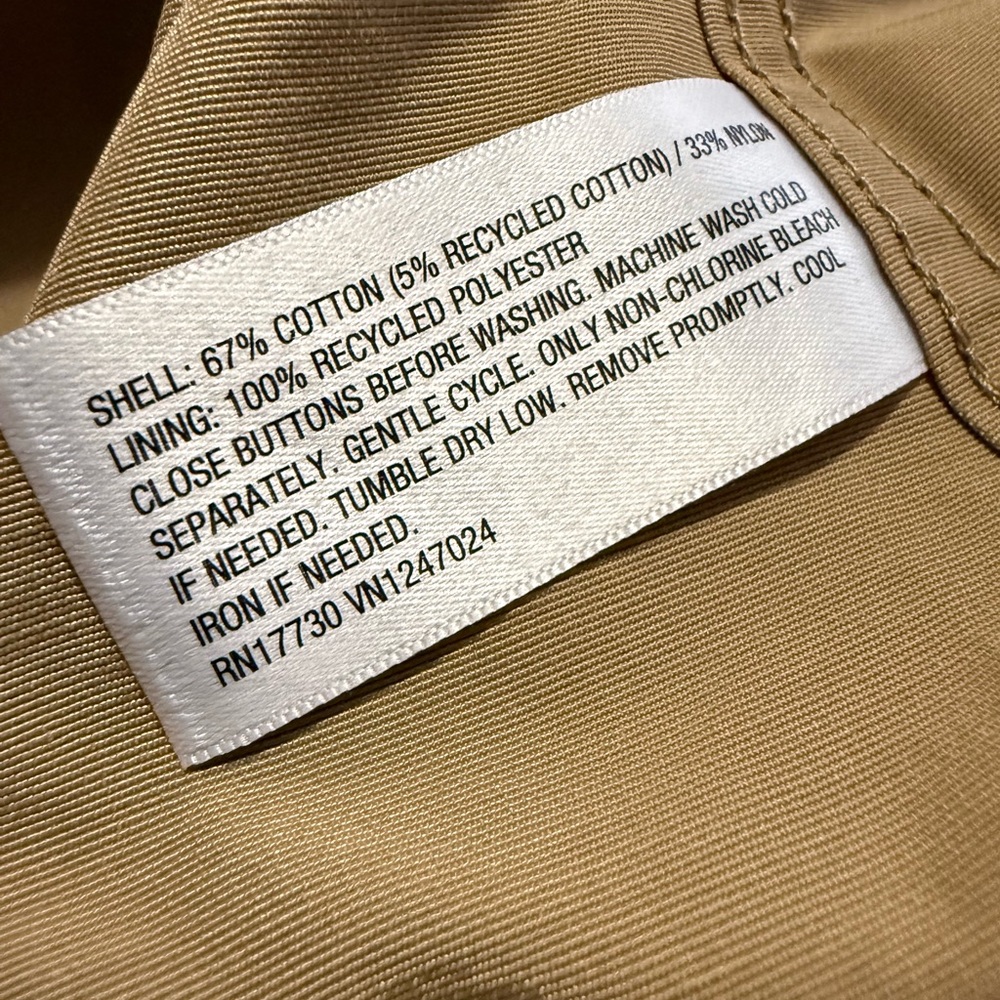 NWT Men's Large Woolrich Lined Fishing Button-Up Shirt in Khaki - Picture 6 of 10